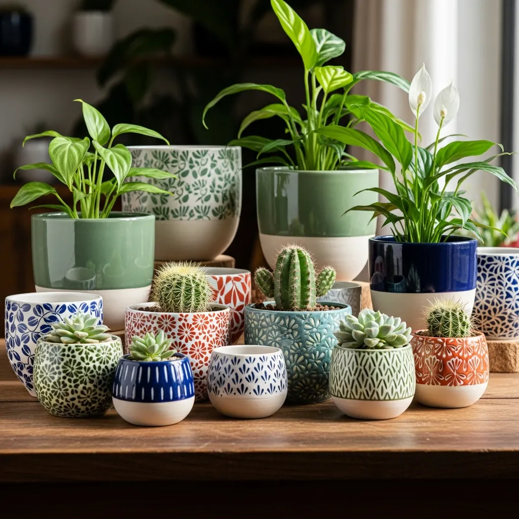 Ceramic plant pots
